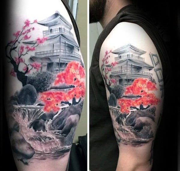 tatuagem flor de cerejeira 128