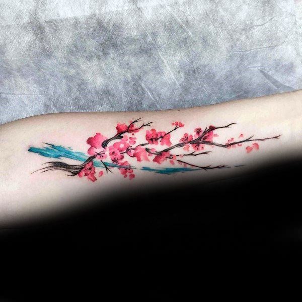 tatuagem flor de cerejeira 129