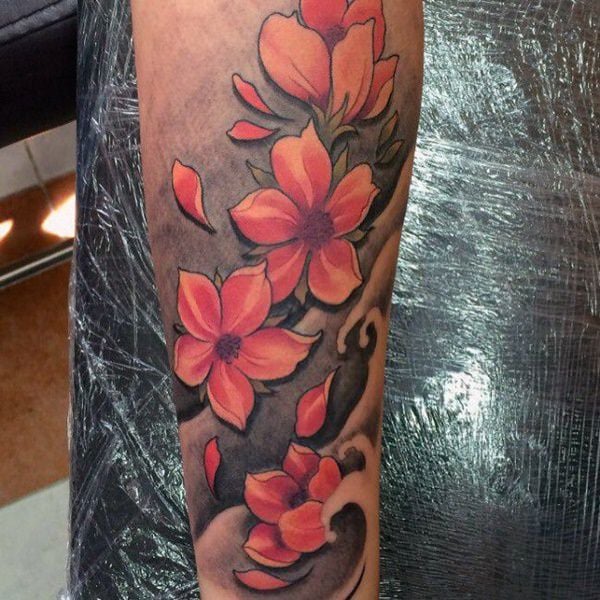 tatuagem flor de cerejeira 131
