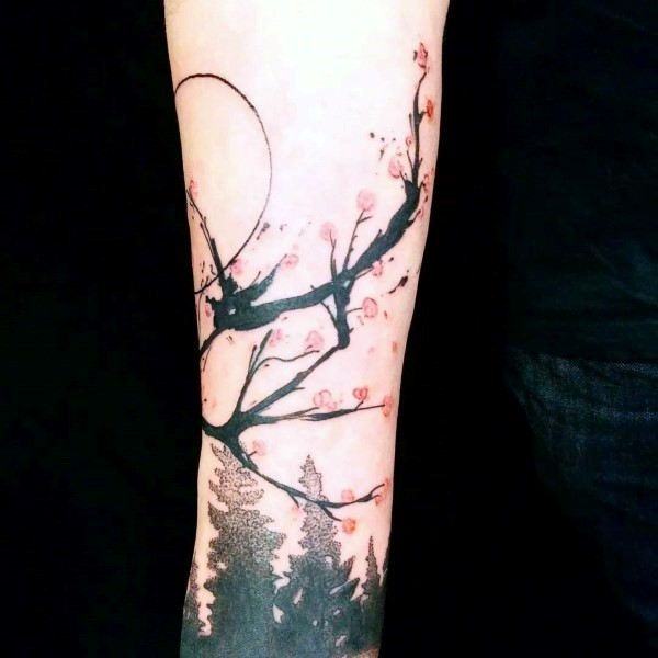 tatuagem flor de cerejeira 132