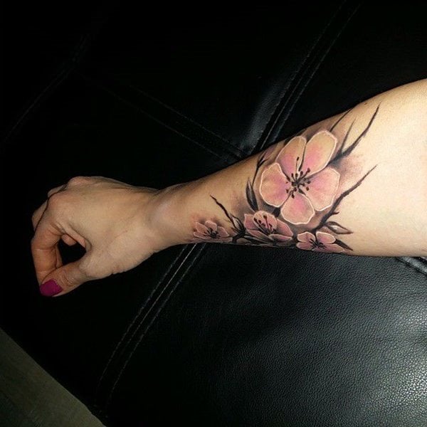 tatuagem flor de cerejeira 133