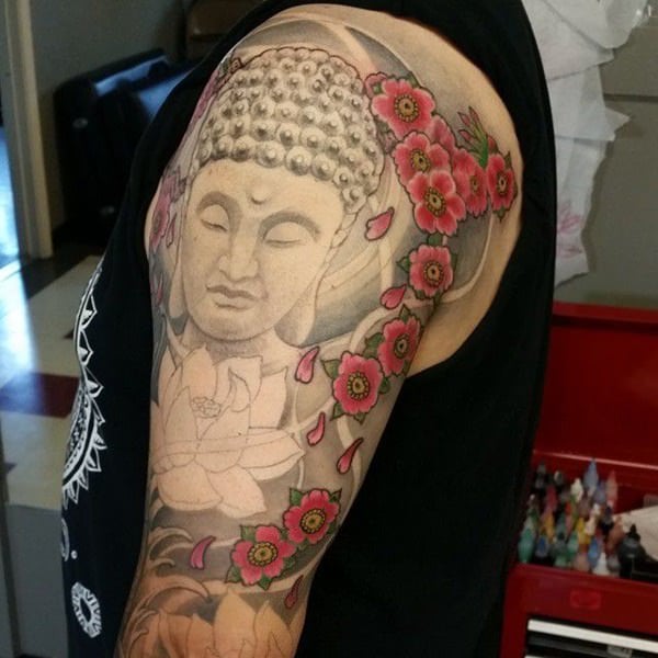 tatuagem flor de cerejeira 135