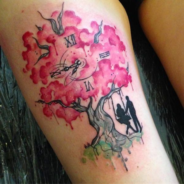 tatuagem flor de cerejeira 142