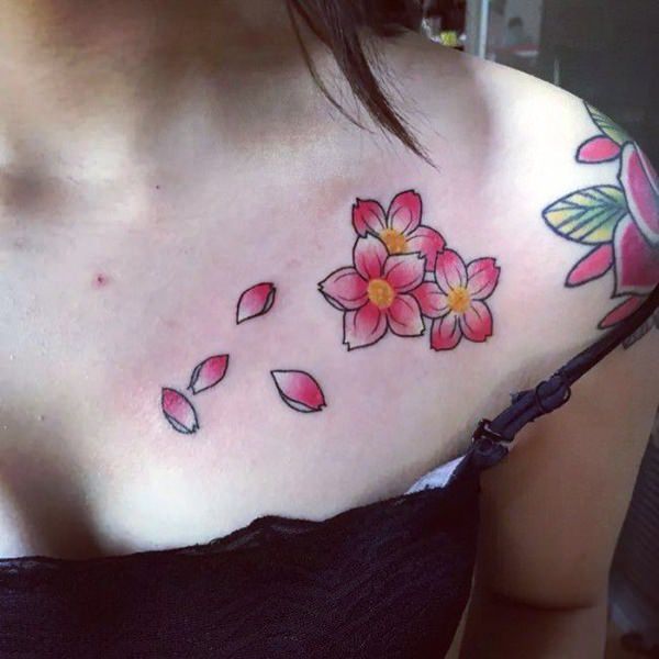 tatuagem flor de cerejeira 146