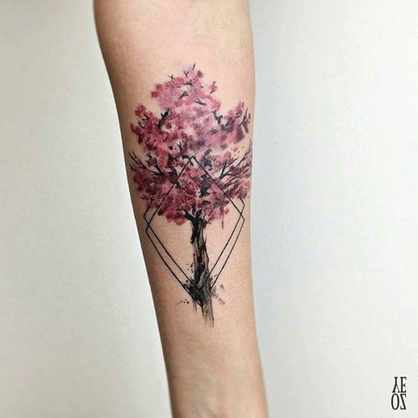 tatuagem flor de cerejeira 153