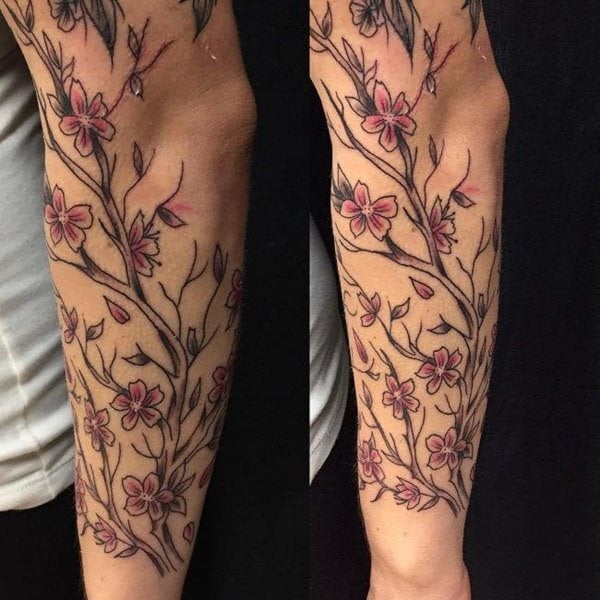 tatuagem flor de cerejeira 158