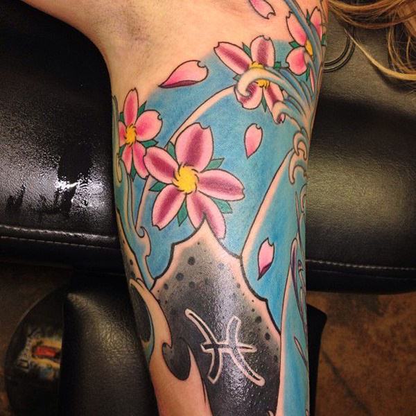 tatuagem flor de cerejeira 162