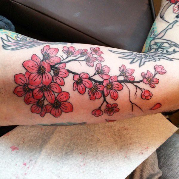 tatuagem flor de cerejeira 166