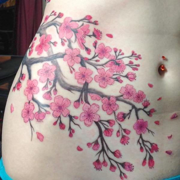 tatuagem flor de cerejeira 170