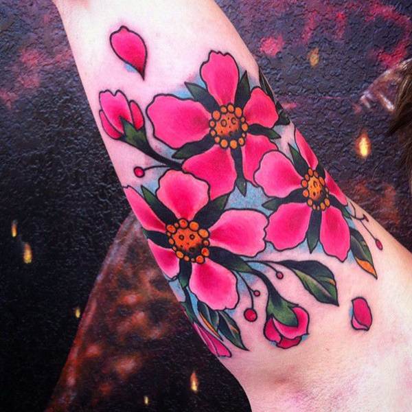 tatuagem flor de cerejeira 177