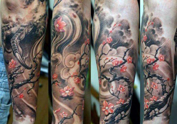 tatuagem flor de cerejeira 194