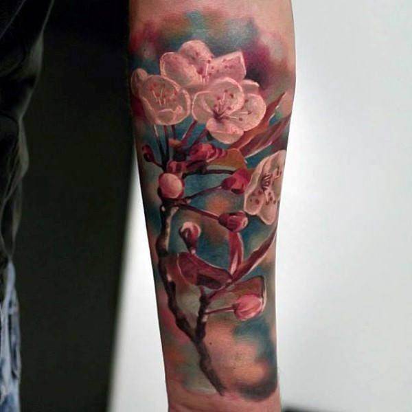 tatuagem flor de cerejeira 196