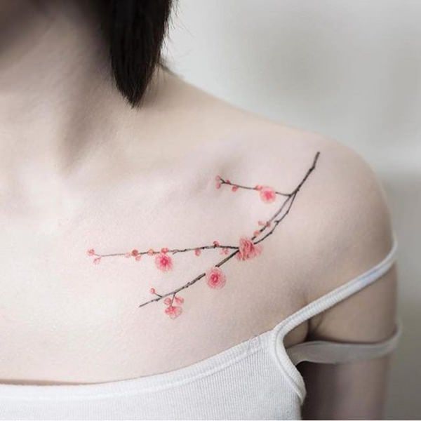 130 Tatuagens de flor de cerejeira (e o seu significado)