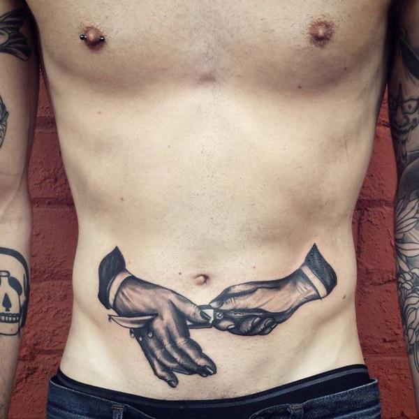 140 magníficas tatuagens na barriga (homens e mulheres)
