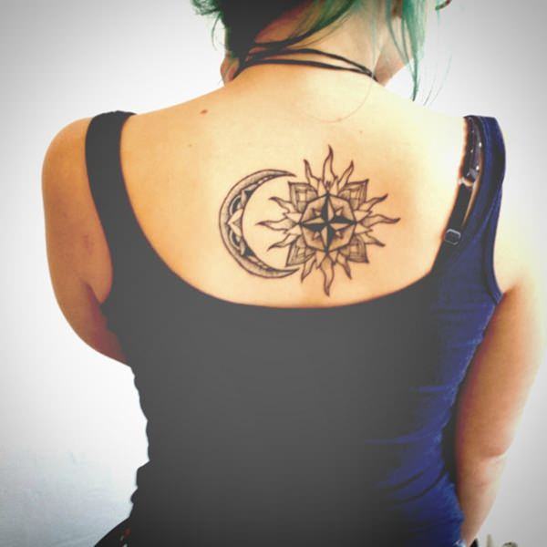 100 tatuagens do sol e da lua (e o seu significado): mistério, energia e outros