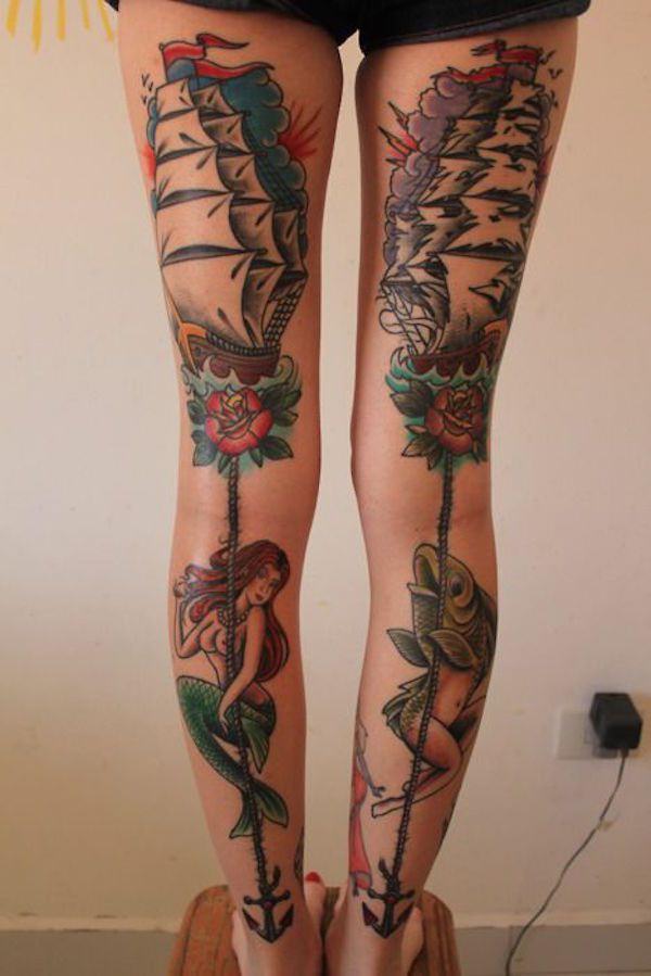 tatuagem coxa perna 305
