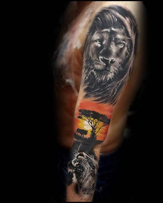 safari tattoo forearm