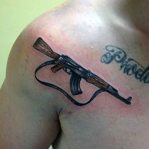 40 tatuagens da arma AK-47
