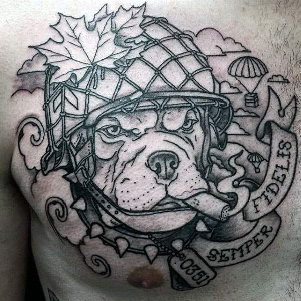 tatuagem bulldog 99