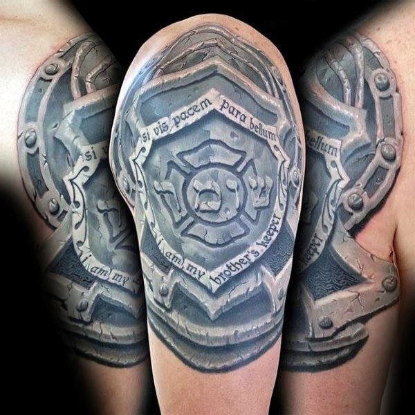 tatuagem escudo 111