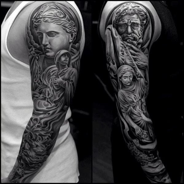 tatuagem estatua romana65