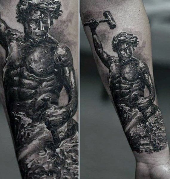 tatuagem estatua romana83