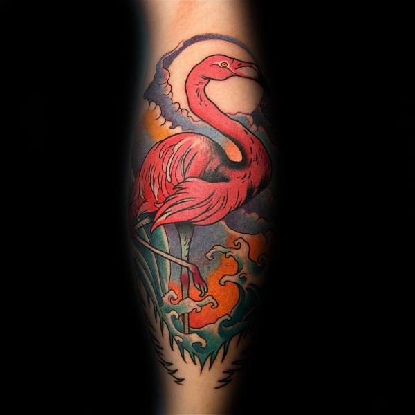 tatuagem flamingo 55
