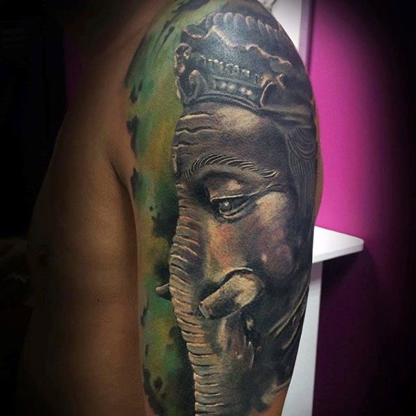 59 tatuagens sobre a Ganesha – Deus Hindu da Sabedoria