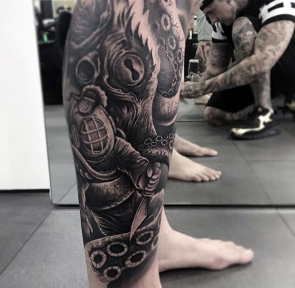 tatuagem mergulhador 23