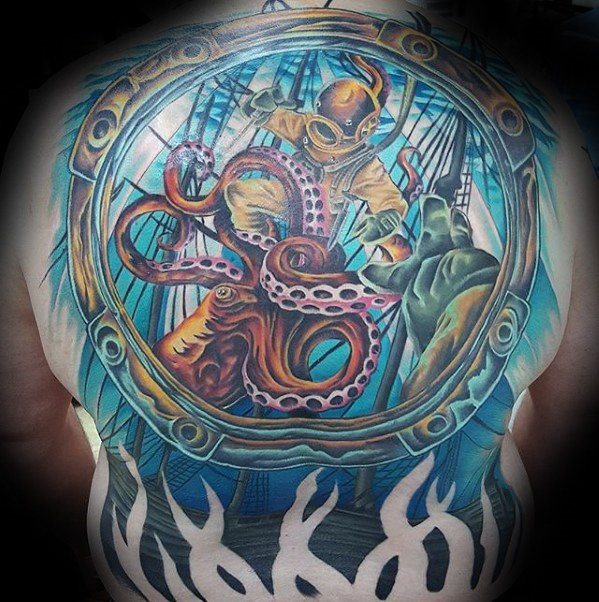 tatuagem mergulhador 29