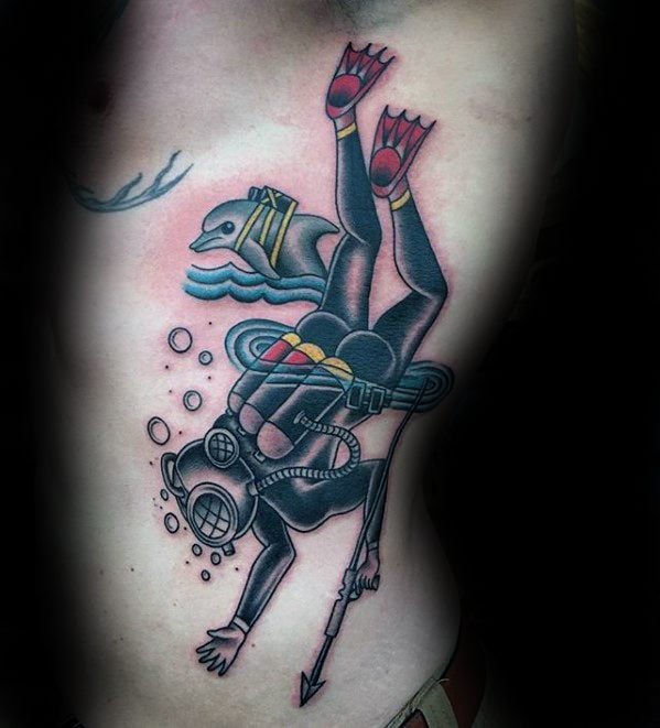 tatuagem mergulhador 81