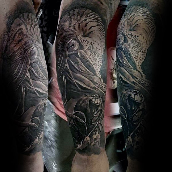 tatuagem mergulhador 89