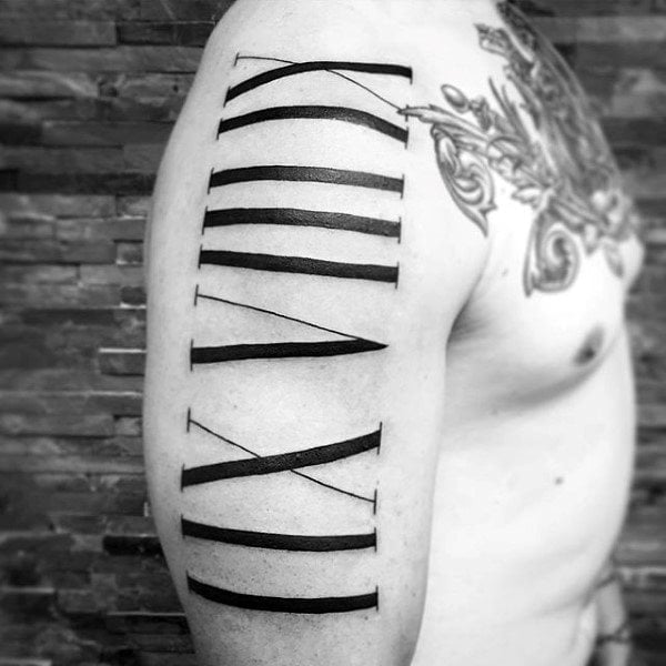 tatuagem numeros romanos 07