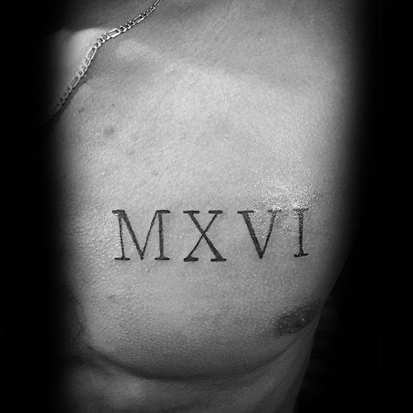 tatuagem numeros romanos 119