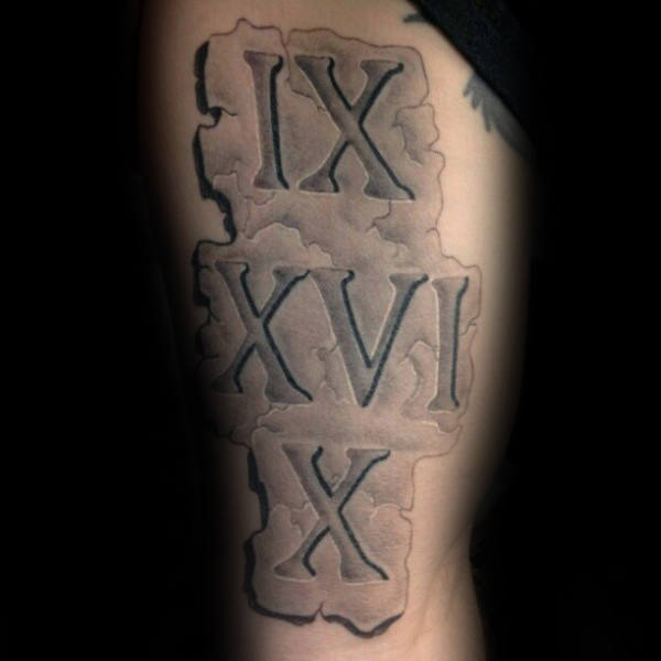 tatuagem numeros romanos 161