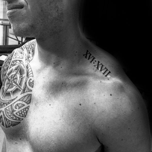 tatuagem numeros romanos 177