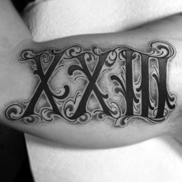 tatuagem numeros romanos 37