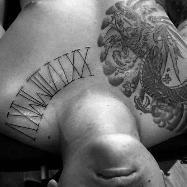 tatuagem numeros romanos 91