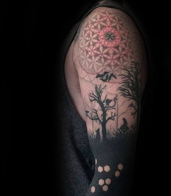 tatuagem flor da vida 69