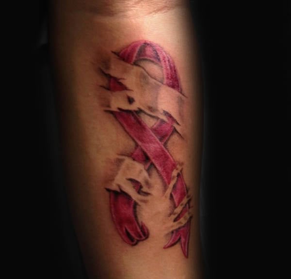 tatuagem laco contra o cancer 69