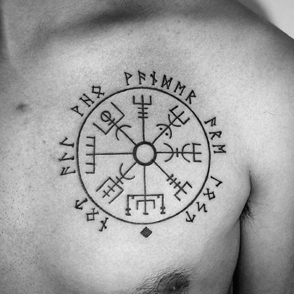 tatuagem bussola viking vegvisir 50