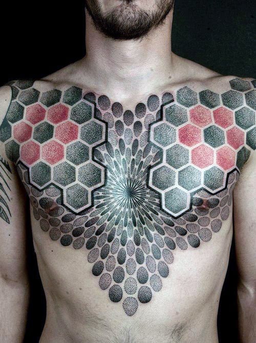 tatuagem favo de mel abelha 03