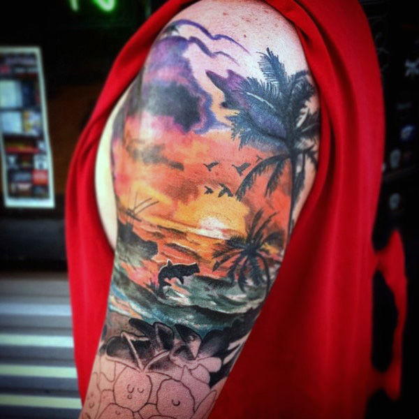 tatuagem por do sol 33