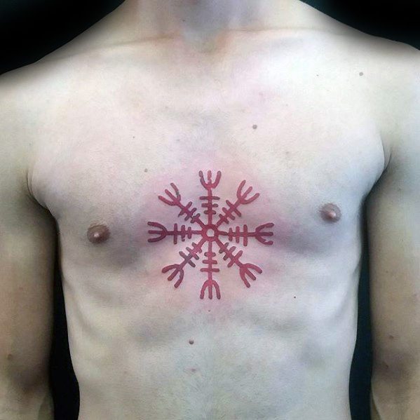 tatuagem simbolo viking aegishjalm 45